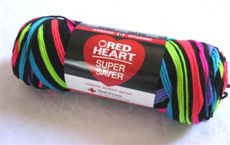 Red Heart Super Saver Yarn Neon Stripes Worsted By Crochetgal