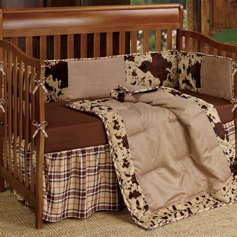 Greyleigh knows that as a new parent, you have enough to worry. Western Bedding: 4-Piece Baby Cowhide Crib Bedding Set ...