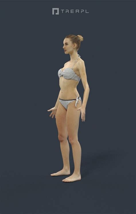 Animated Woman In A Swimsuit A Pose Beauty Rigged Biped Cat Walk Included 3d Model 119 Max