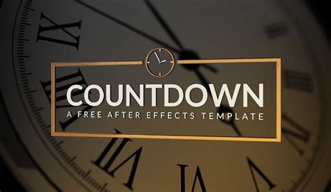 Countdown - Free AE Template - RocketStock | After effects templates