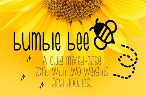 Bumble Bee A Cute Mixed Case Font With Two Weights Free Font Download