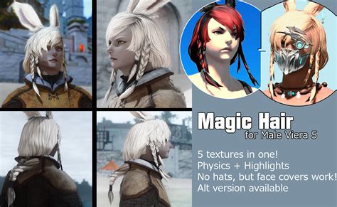 Magic Hair M Viera Hair 5 Hair Mashup The Glamour Dresser Final Fantasy Xiv Mods And More
