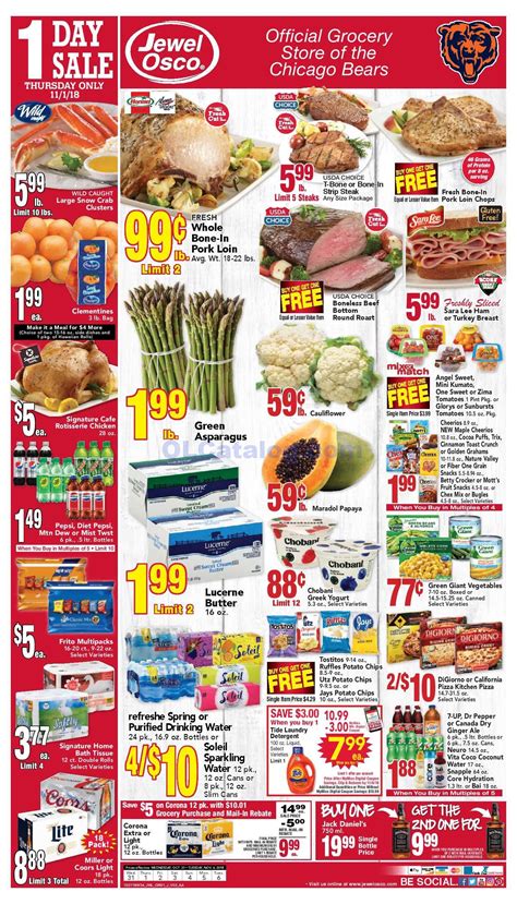 Jewel- Osco Weekly Ad October 31 – November 6, 2018. View the Latest