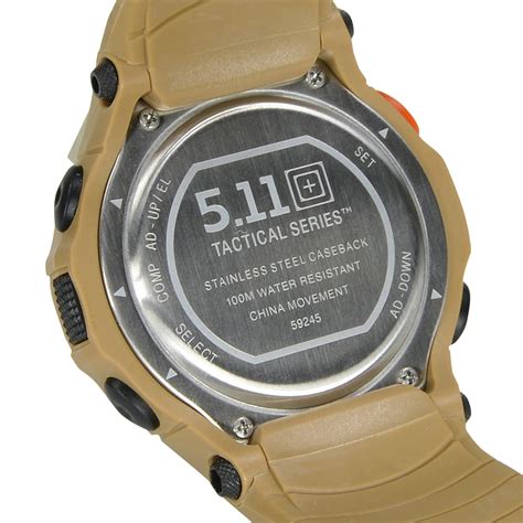 弾道計算機を搭載したプロフェッショナル仕様 5 11タクティカル 腕時計 field ops watch デジタル 専用ケース付き 59245 フィールドオプス ファイブイレブン 軍用