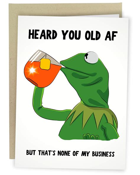 Buy Sleazy Greetings Funny Meme Birthday Card For Him Or Her 30th 40th 50th Birthday Card