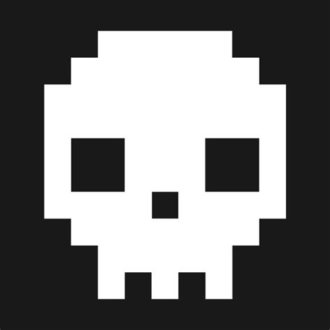 Skull Pixel Art Grid