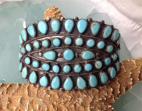Awesome S Navajo J M Begay Natural Turquoise Needlepoint Etsy