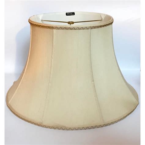Large Bradburn Gallery Stretched Shantung Silk Bell Shaped Lamp Shade