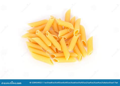 A Pile Of Italian Macaroni On White Background Stock Photo Image Of