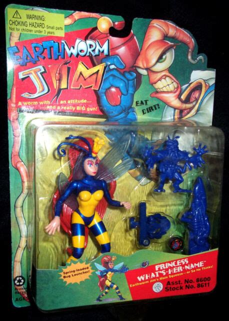 Earthworm Jim 1994 Playmates Moc Figure Princess Whats Her Name Sealed