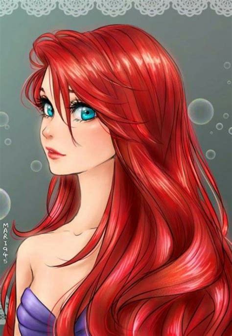 Ariel Disney Princess Anime Version Arte De Princesas Disney Princesas Disney Disney Fan Art