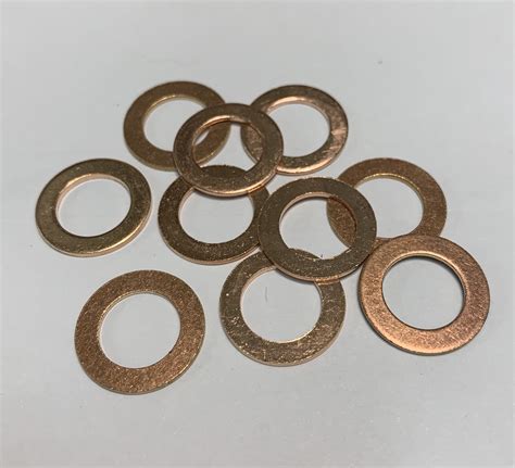 38″ 95mm Copper Washers Pack Of 10