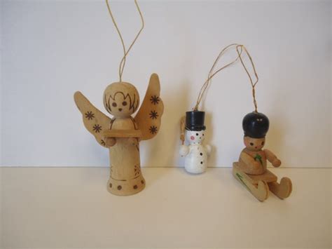 Wood Christmas Ornaments Primitive Vintage By 777vintagestreet