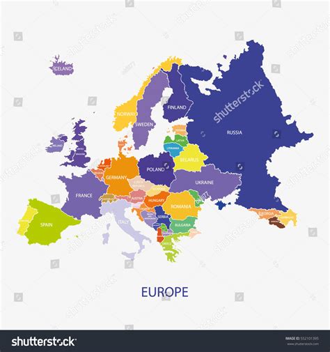 Central Europe Political Map Stock Vector Illustration Ab0