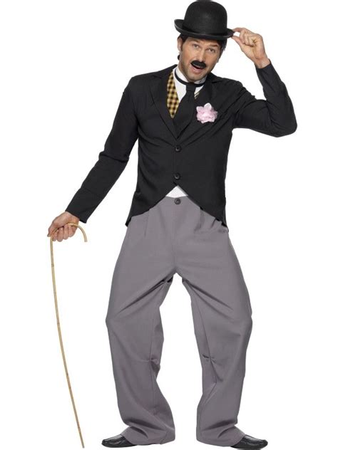 Adult 20s Charlie Chaplin Style Star Mens Fancy Dress Stag Party