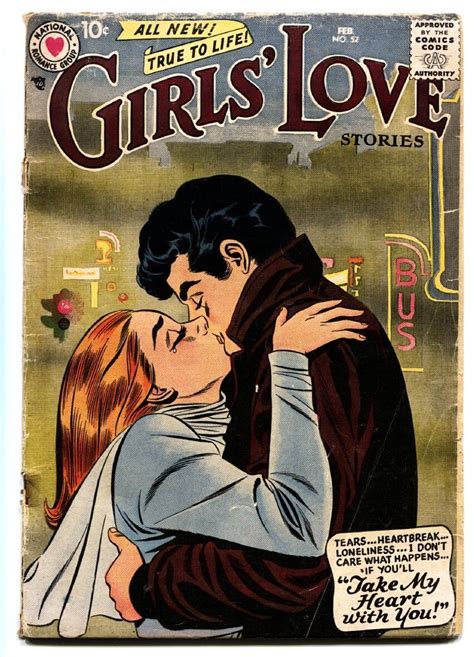 Girls Love Stories 52 Comic Book 1957 Dc Romance Greaser Cover Comic Books Silver Age