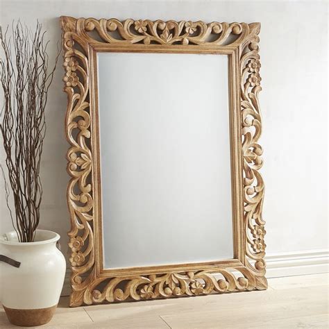 Floral Carved Wood Frame Mirror Pier 1 Imports Wooden Mirror Frame