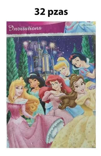 invitaciones princesas rapunzel ariel bella aurora jasmine meses sin intereses