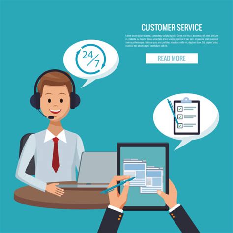 Cartoon Of The Call Center Agent Illustrations Royalty Free Vector