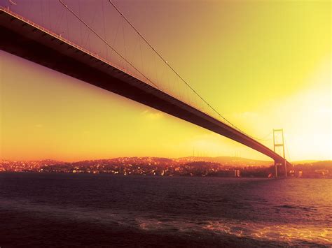 Istanbul Bosphorus Bridge Sunset Wallpapers Hd Desktop And Mobile
