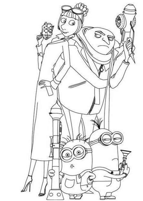 Agnes margo and edith coloring page find similar images here. Despicable Me Minions Coloring Pages Printable | art1 ...