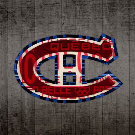 The montreal canadiens logo with the letter 'c' and 'h' was first used in the season of 1917 1918, when the club changed its name from 'club athlétique canadien', to 'club de hockey canadien' the h in the logo stands for hockey. Montreal Canadiens Hockey Team Retro Logo Vintage Recycled ...