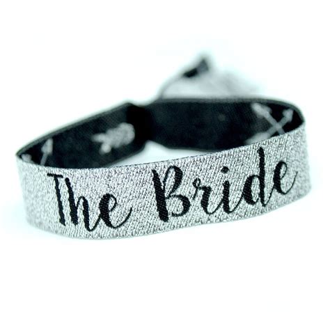 Bride Tribe Silverblack Hen Party Wristband Favours By Wedfest