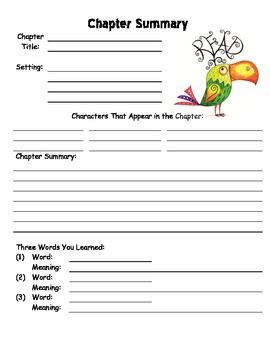 Chapter Summary Worksheet Template | Chapter summary, Reading summary