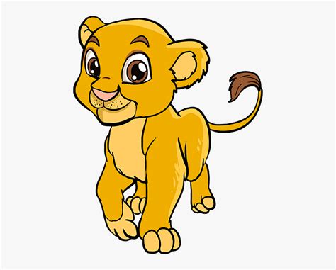 How To Draw Baby Lion Drawing Of A Baby Lion Hd Png Download Kindpng