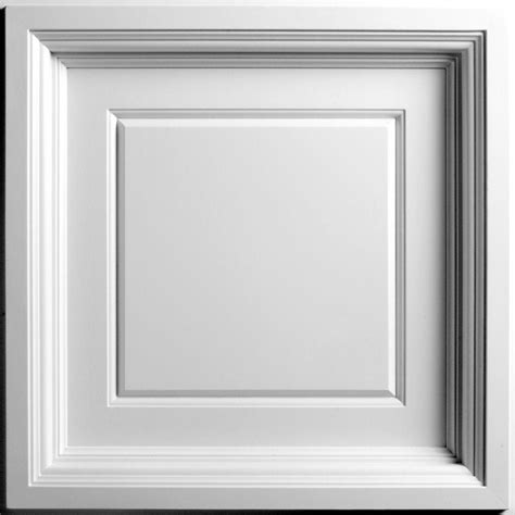 Imagine having a leak in the overhead plumbing. Ceilume Madison White 2 ft. x 2 ft. Lay-in Coffered ...