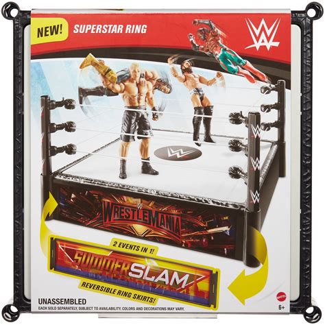 WWE Wrestlemania Superstar Ring Wrestling Ring Playset By Mattel
