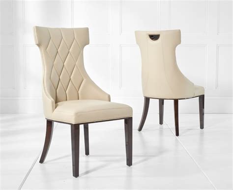 With styles that swivel like the twist to classic styles like the hardy or the vintage, there are lots to choose from. Cream faux leather dining chairs with diamond pattern ...