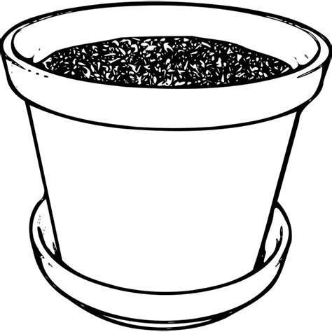 Free Flower Pot Outline, Download Free Clip Art, Free Clip Art on