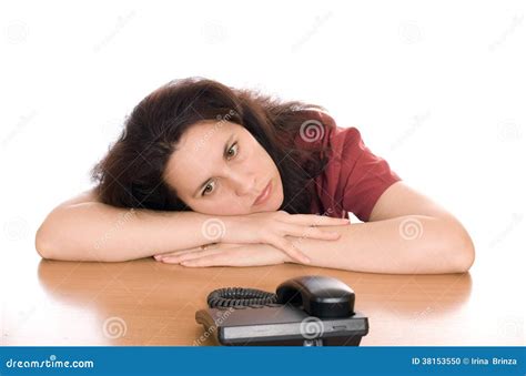 Waiting For A Phone Call Stock Photo Image 38153550