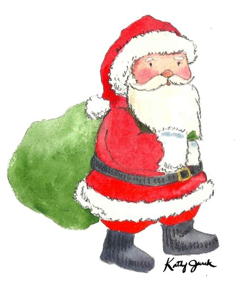 25 Days Of Santa Day 4 Kathy Jurek Copyright 2014 Santa Paintings