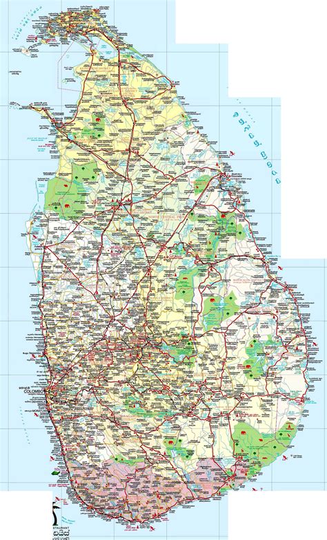 Mapas Imprimidos De Sri Lanka Con Posibilidad De Descargar