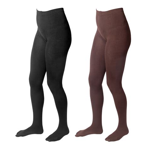 Muk Luks® Womens Fleece Lined 2 Pair Pack Tights Blackbrown Shop Comfy