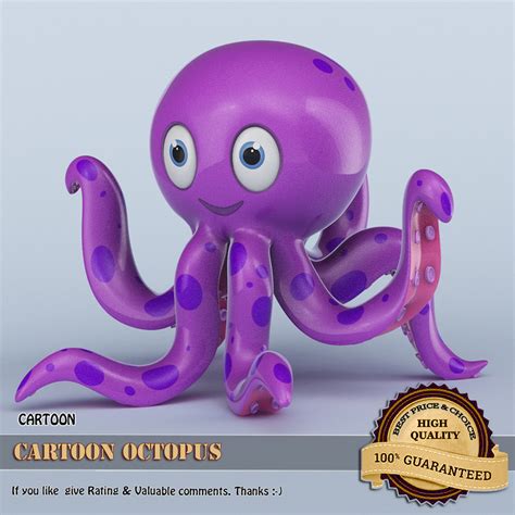Cartoon Octopus 3d Turbosquid 1190337