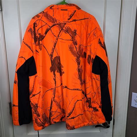 Guide Series Blaze Orange Realtree Camo Silent Fleece Hunting Jacket