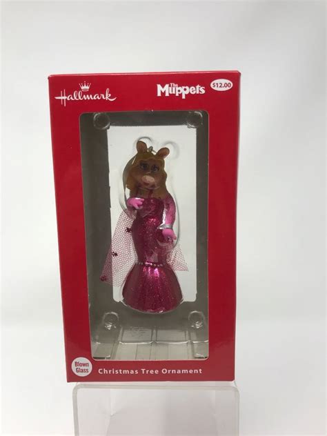 Hallmark Disney The Muppets Miss Piggy Blown Glass Ornament Hallmark