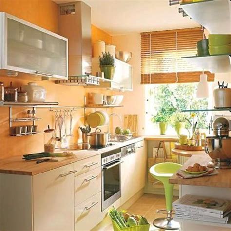 desain dapur minimalis kombinasi oranye patut  kamu sontek