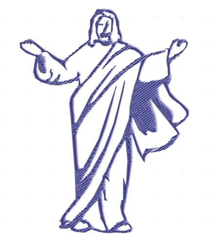 Jesus Outline Embroidery Design Annthegran