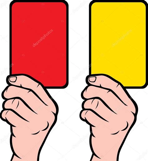 Ya sea partido liga santander, liga mx, fc barcelona, real madrid, atlético de madrid, bayer munich, psg, colo colo, chivas gudalajara, tigres uanl, america, boca juniors, river plate, nacional, universidad de chile, barcelona guayaquil, sevilla. Árbitros de fútbol mano con tarjeta roja y amarilla vector ...