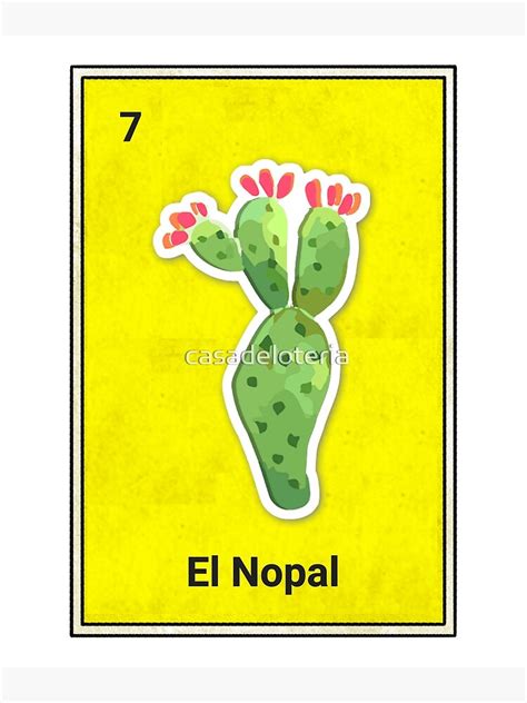 El Nopal Mexican Loteria Card Poster For Sale By Casadeloteria