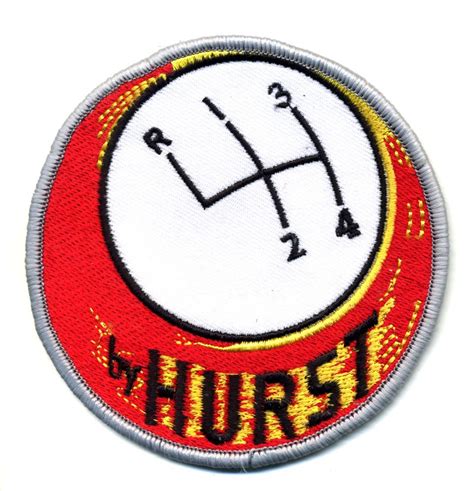 Hot Rod Patch Hurst Floor Shifter Badge Drag Race Muscle Car Iron On