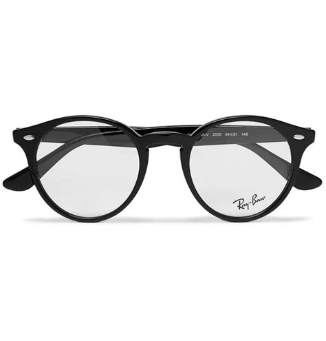 Black Round Frame Acetate Optical Glasses Ray Ban In 2021 Optical