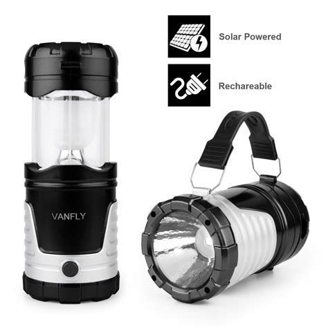 Camping Lantern Solar Rechargeable Collapsible Led Camping Light And