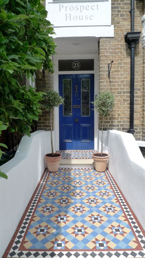 Victorian Mosaic Garden Tile Path Yorkstone Steps Black Heath Greenwich