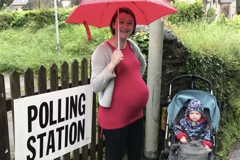 heavily pregnant woman goes into labour but ignores contractions to vote labour mirror online