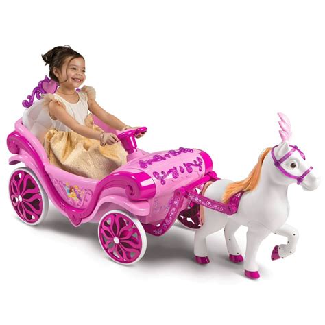Disney Princess Girls Royal Horse And Carriage Girls Ride On Toy By